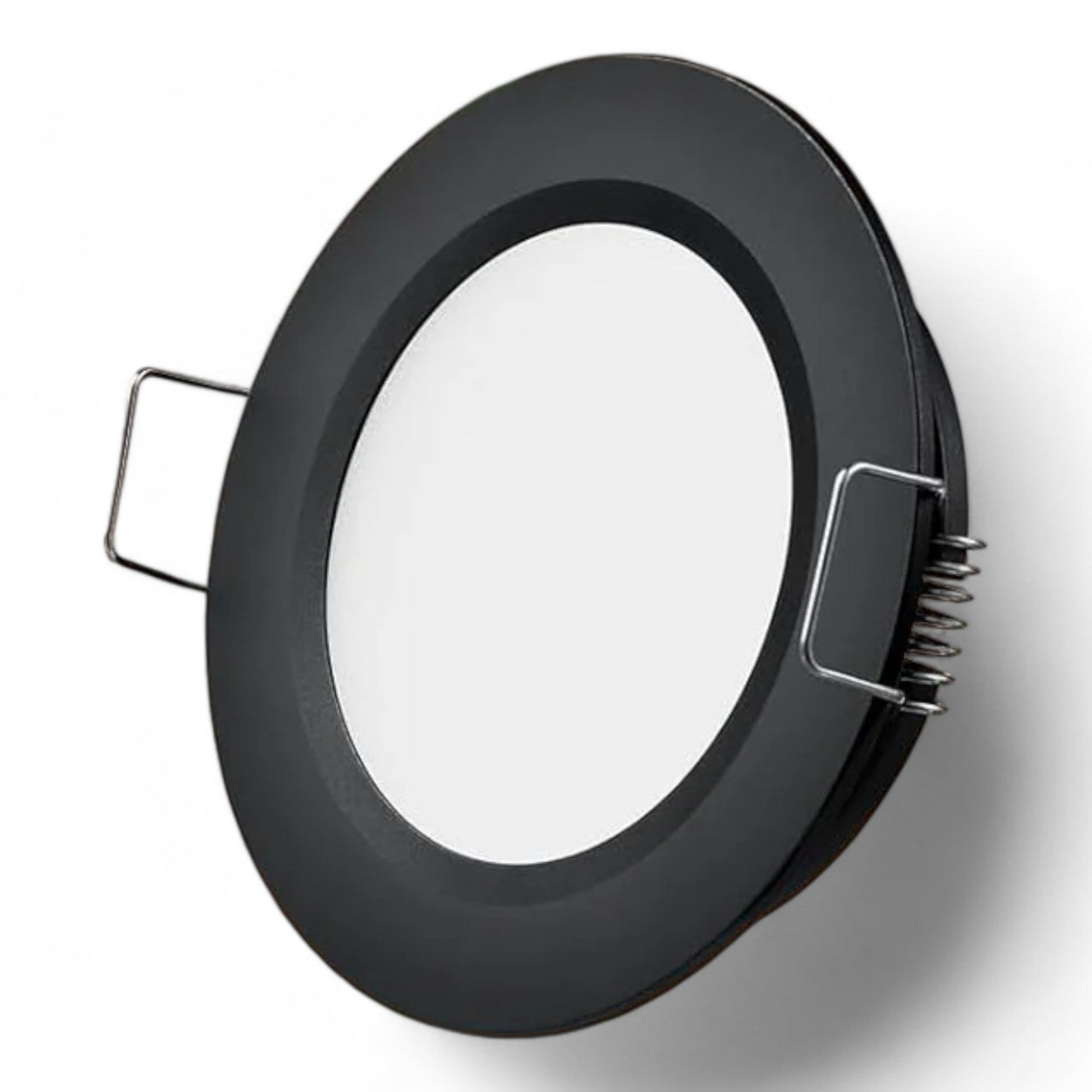 cool white 12v downlight in black housing