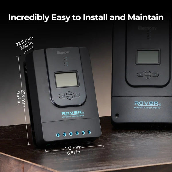 rover li 40a renogy solar charge controller for lithium and agm batteries
