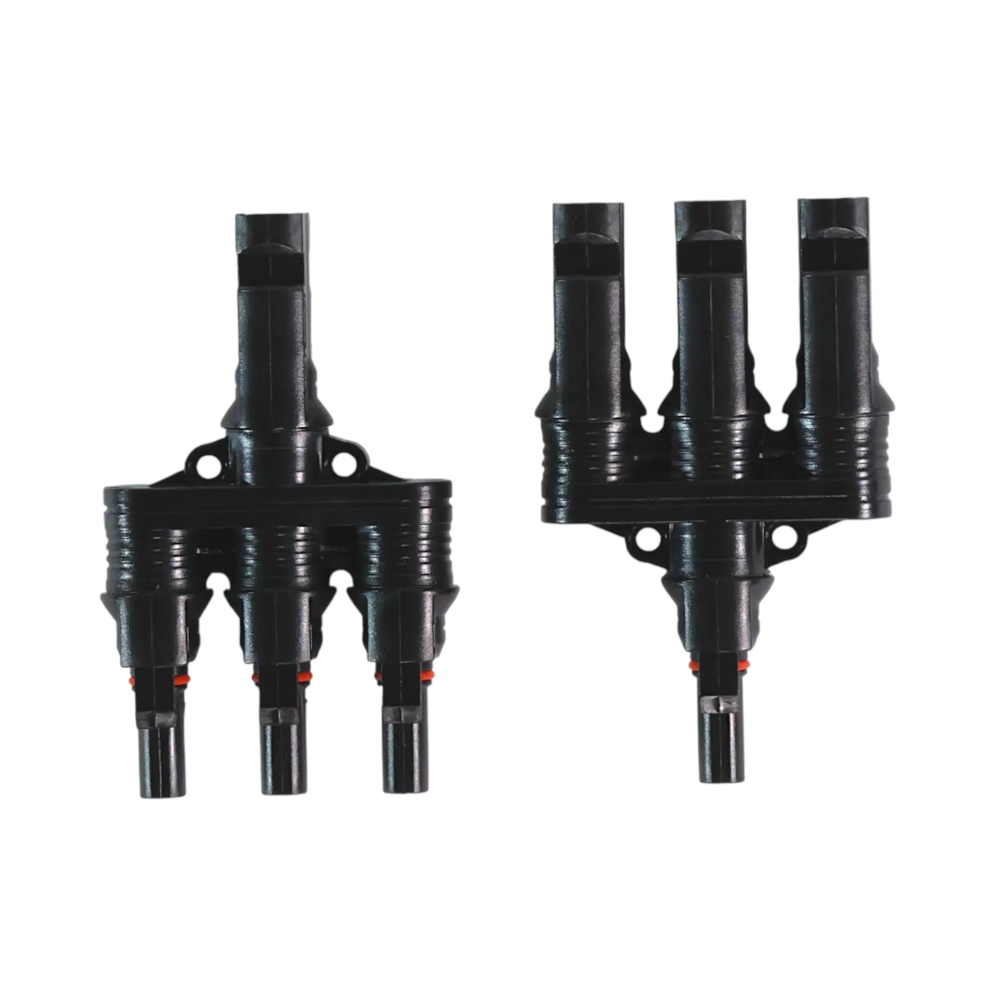 solar 3-to-1 MC4 parallel connectors placed on bench