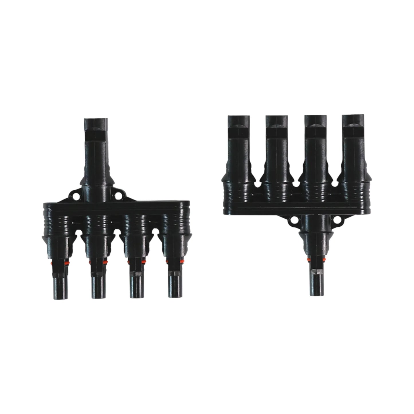 solar 4-to-1 MC4 parallel connectors placed on bench