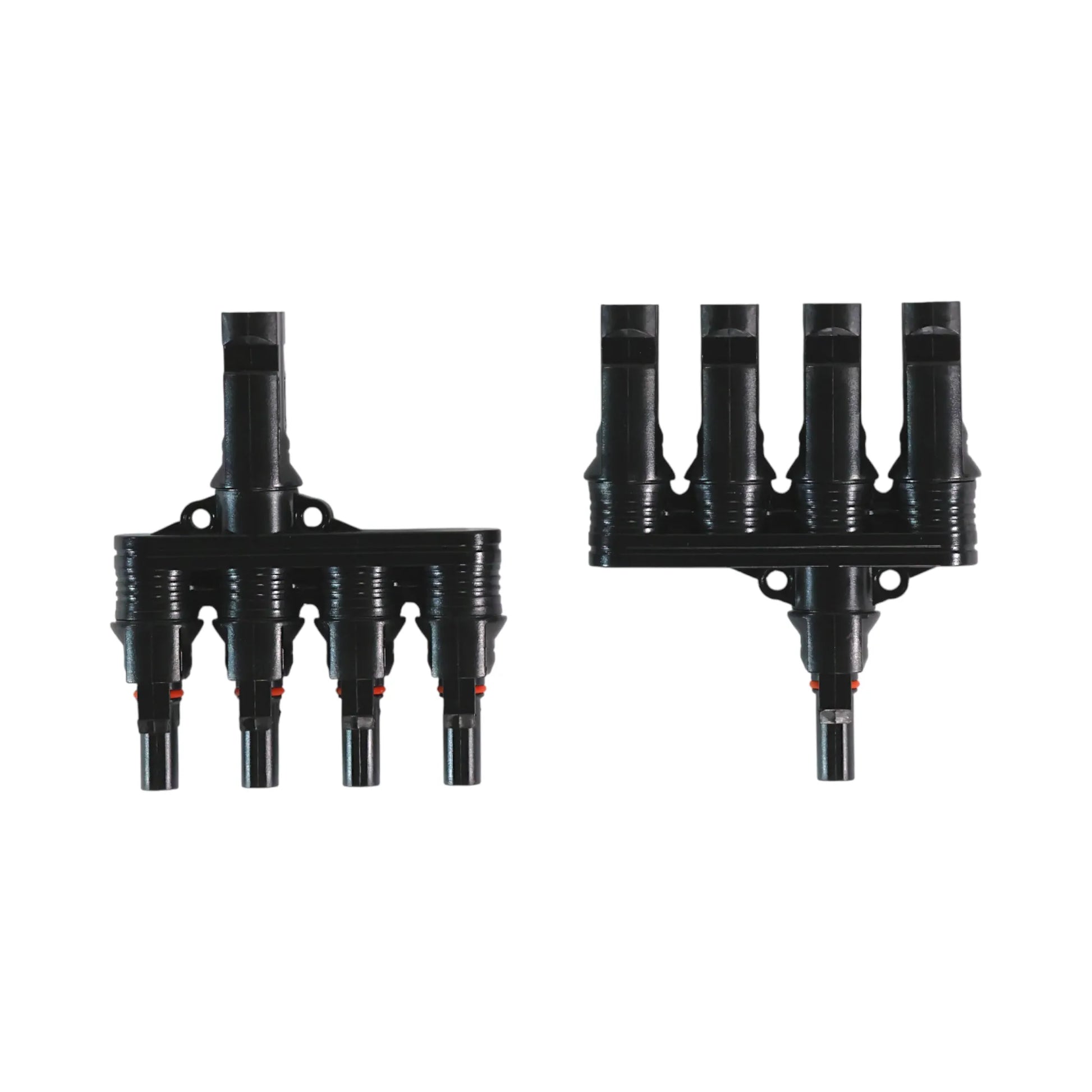 solar 4-to-1 MC4 parallel connectors placed on bench