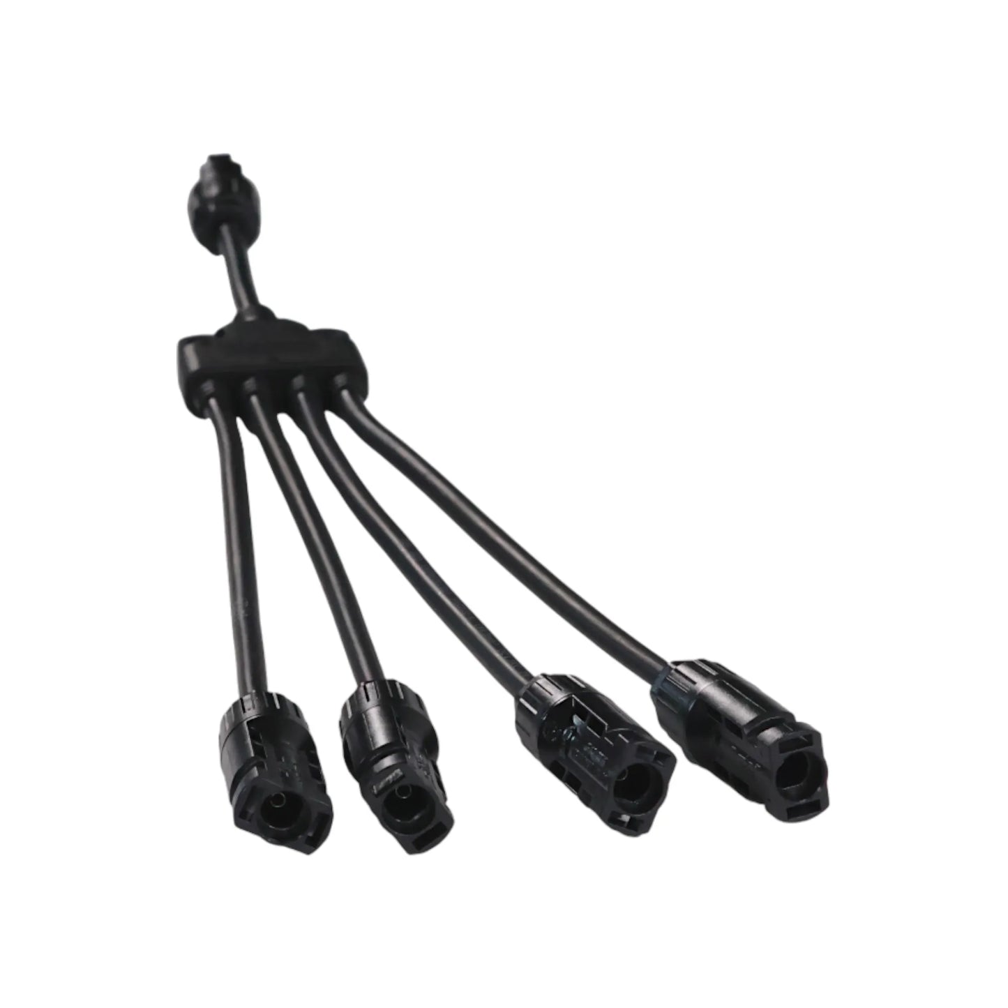 4-way MC4 solar joiners placed on workspace