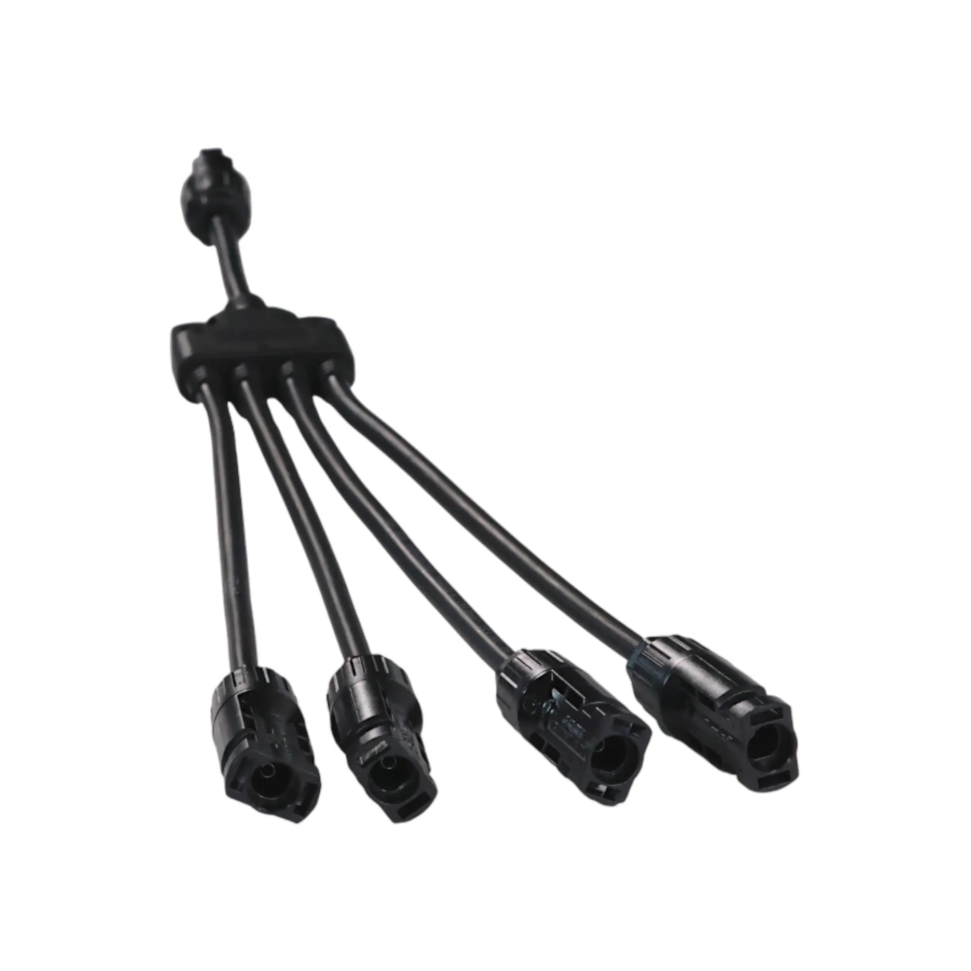 4-way MC4 solar joiners placed on workspace