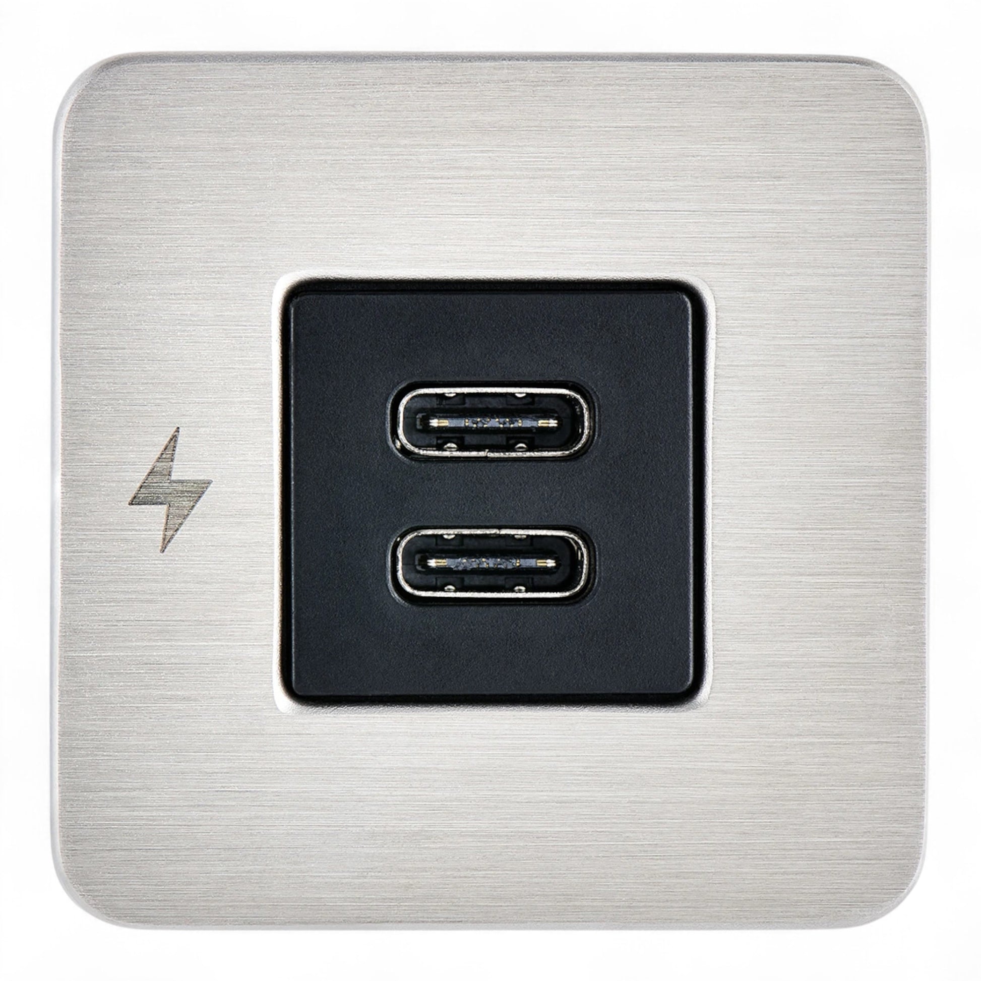 stainless steel bezel dual usb c charger for campervans