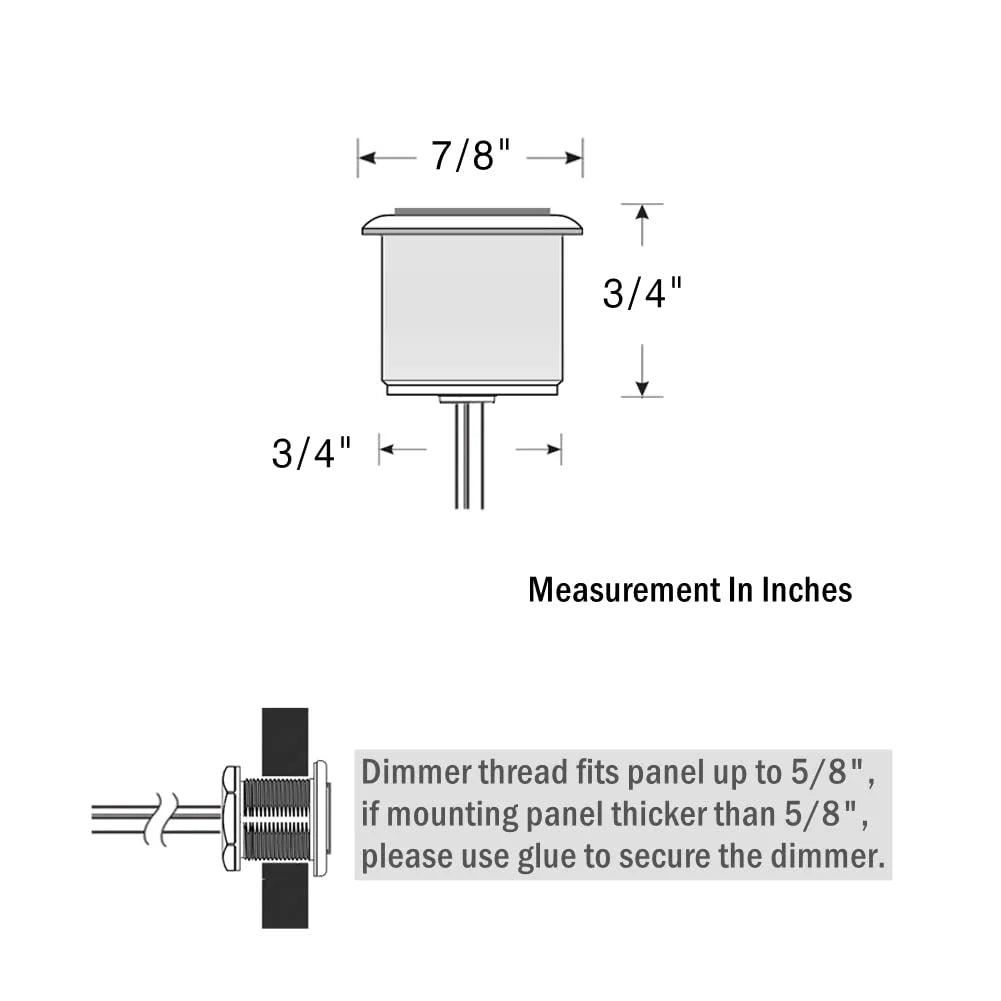 compact steel dimmer unit in neutral setting