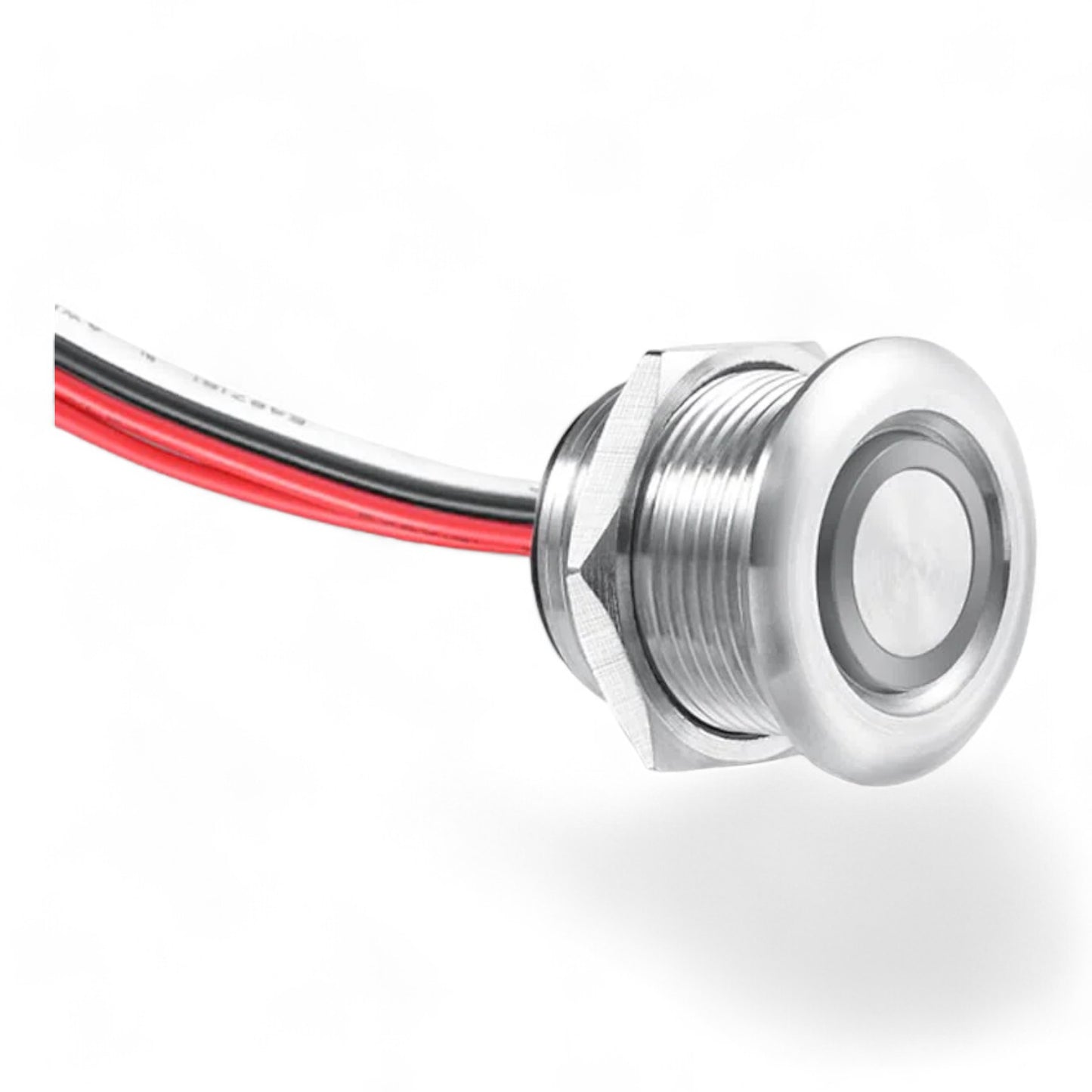 stainless steel led dimmer switch in neutral view