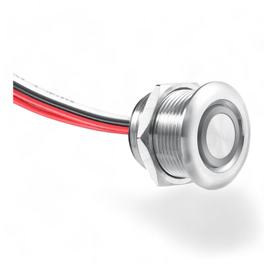 stainless steel led dimmer switch in neutral view