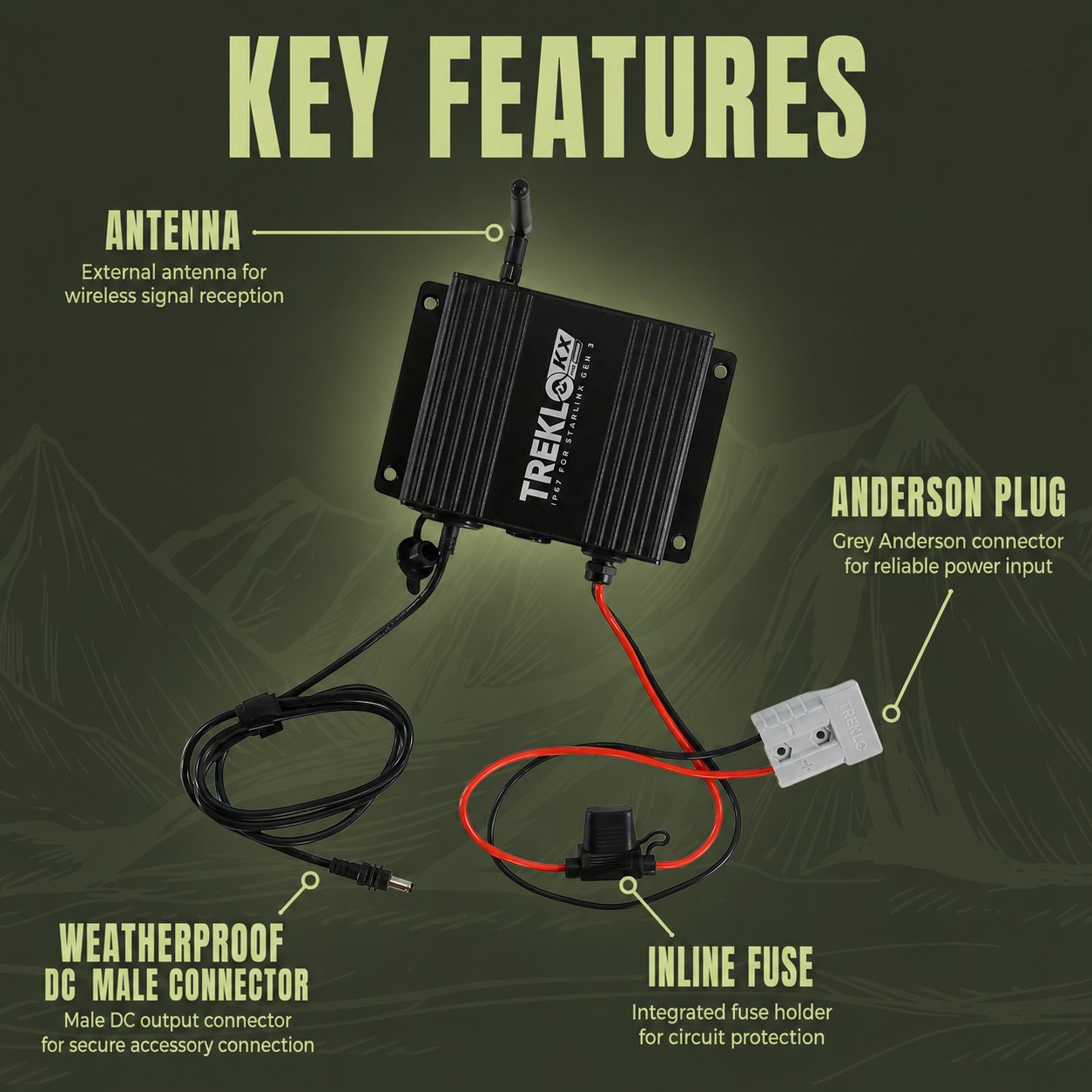 12v boosted power supply with remote for Starlink Gen3 vehicle installations