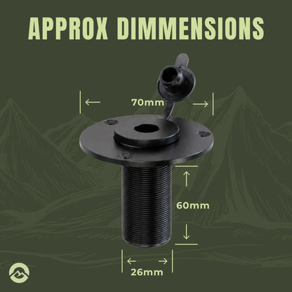 External Starlink Mini power outlet with weatherproof housing for vehicle mounting