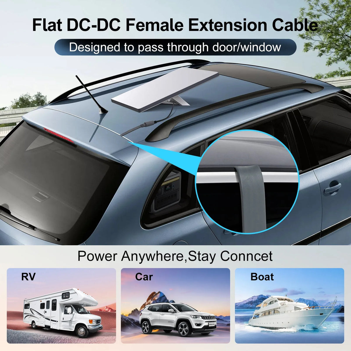 Female to female Starlink Mini power cable connector for joining compatible DC leads