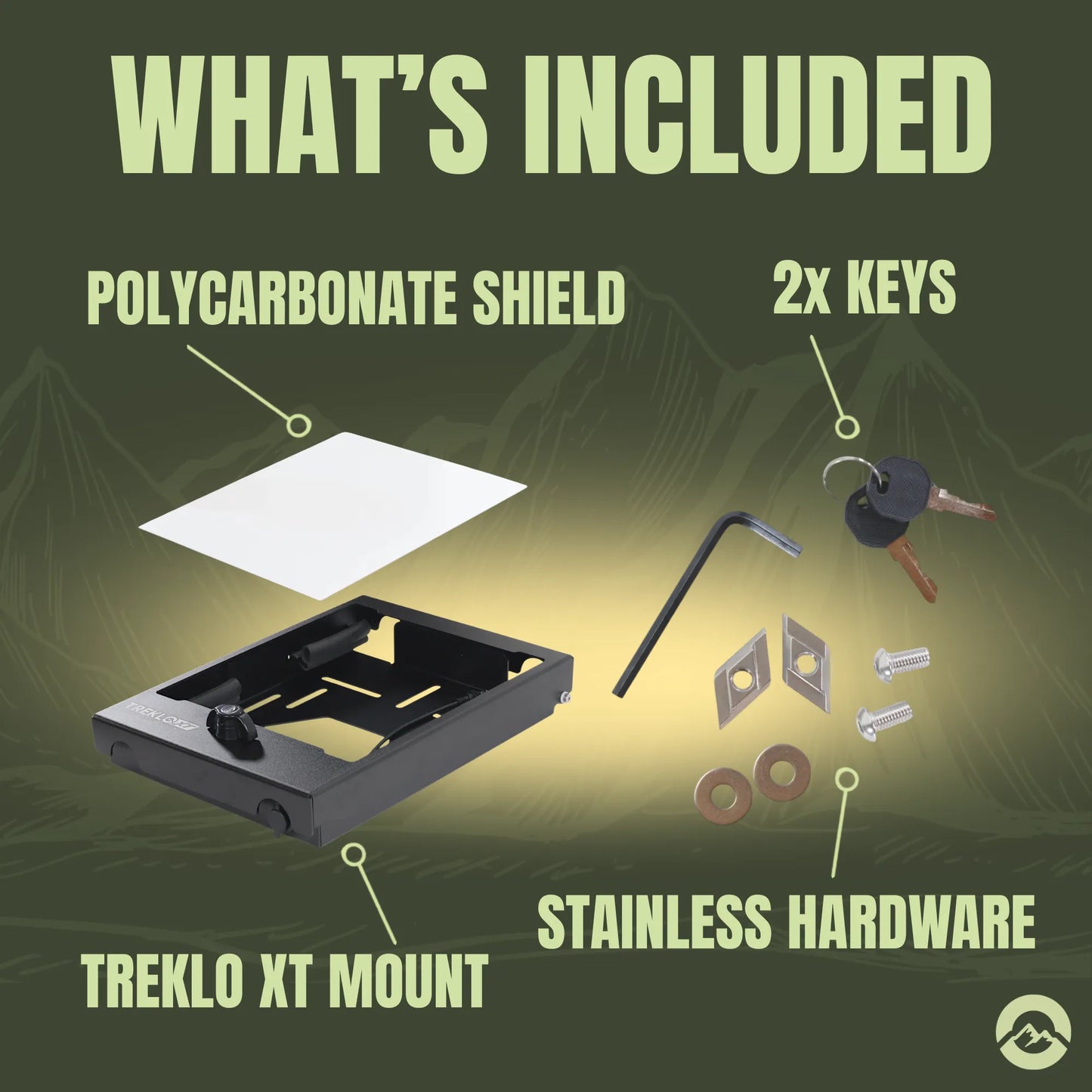 Treklo XT lockable aluminium Mini dish mount for caravan, campervan, RV, marine, and off grid applications