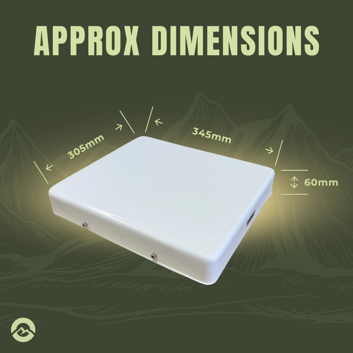 Heavy duty Starlink Mini radome for off grid camping and expedition vehicles