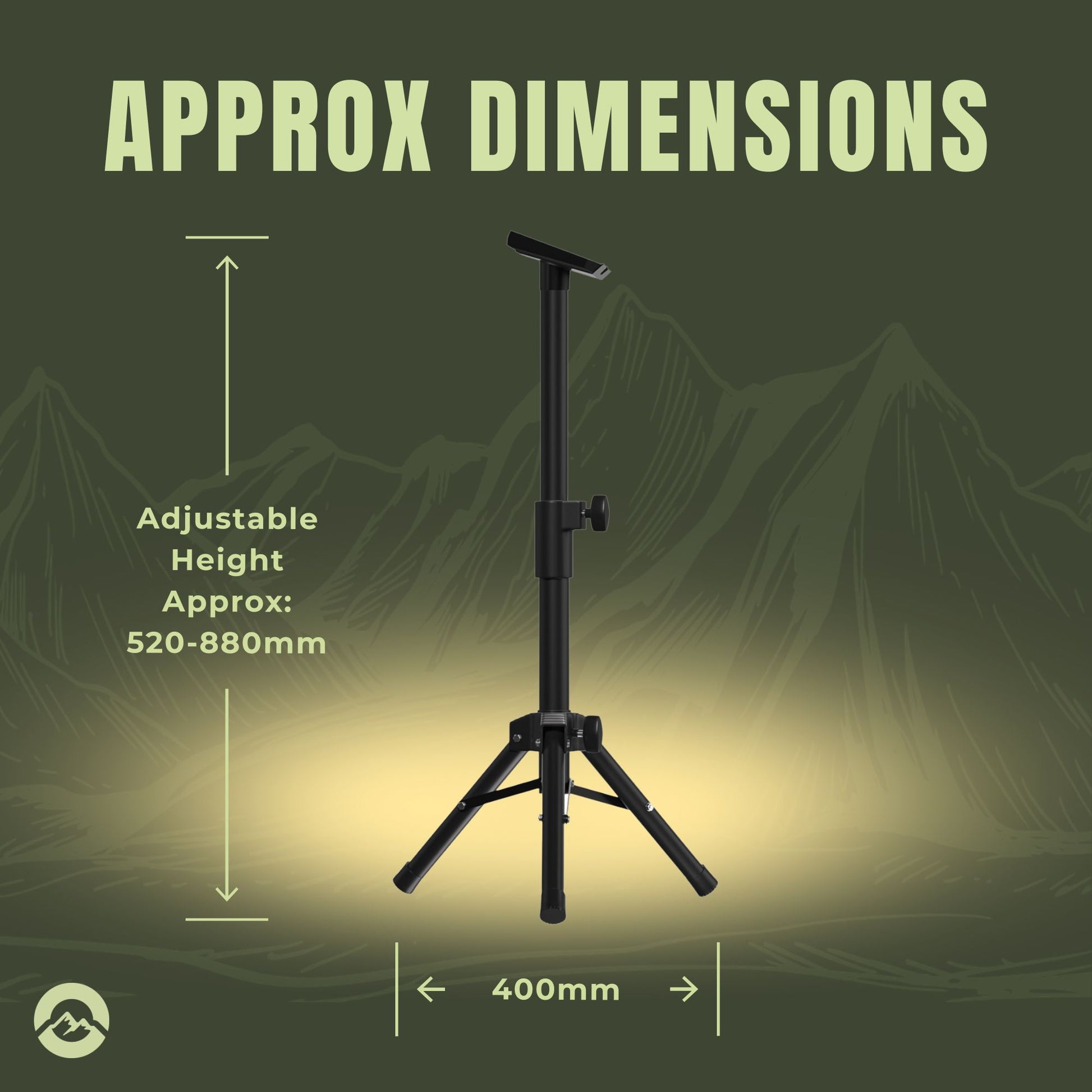 Folding tripod stand for Starlink Mini off grid camping and touring