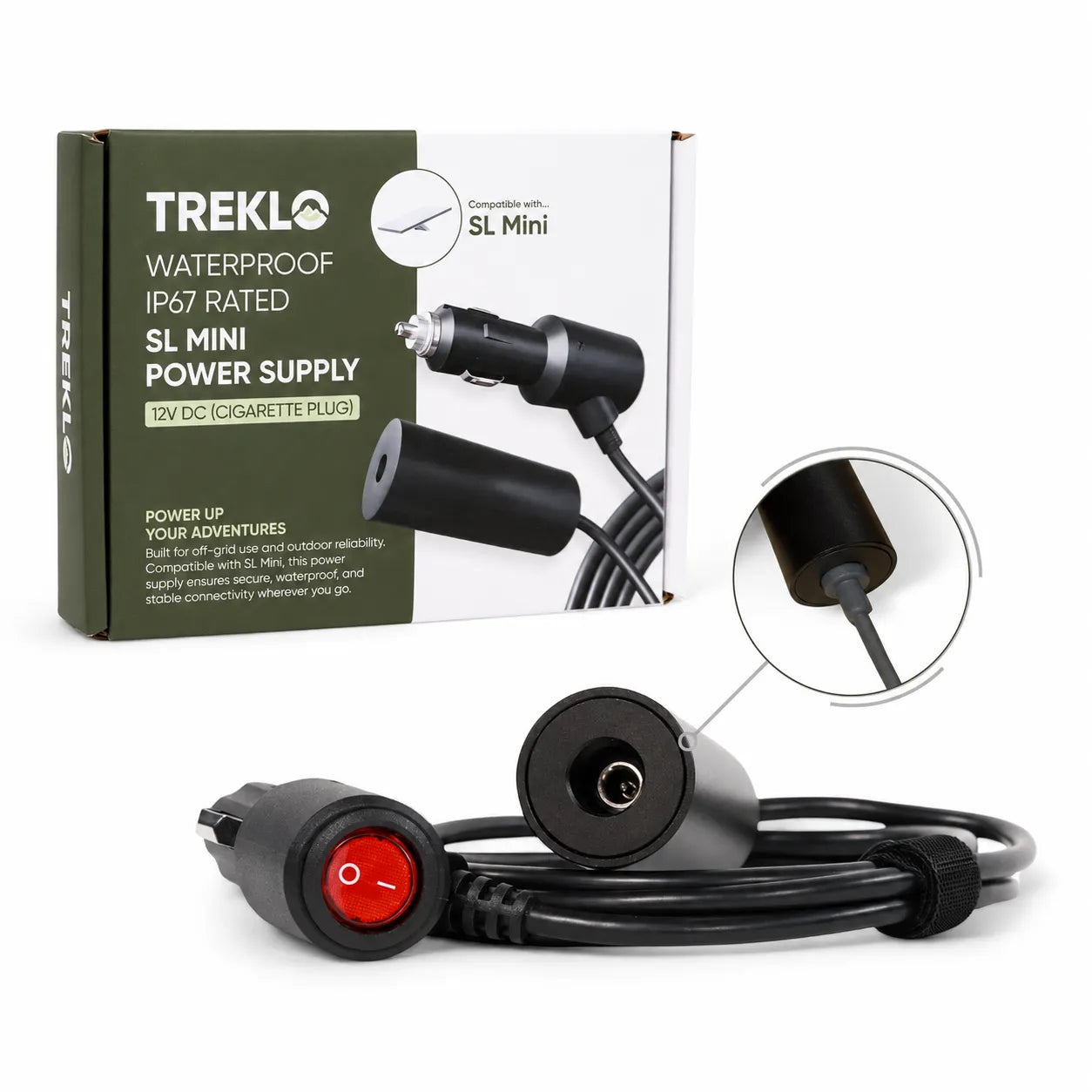 Vehicle cigarette socket adapter for powering Starlink Mini on the road