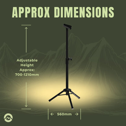 Adjustable tripod for Starlink Mini and Gen 3 on uneven outdoor terrain