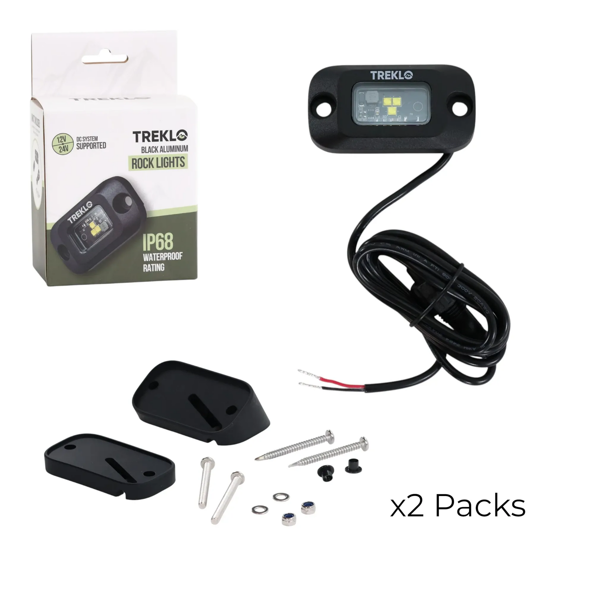 Super bright vehicle underbody illumination with compact rock lights