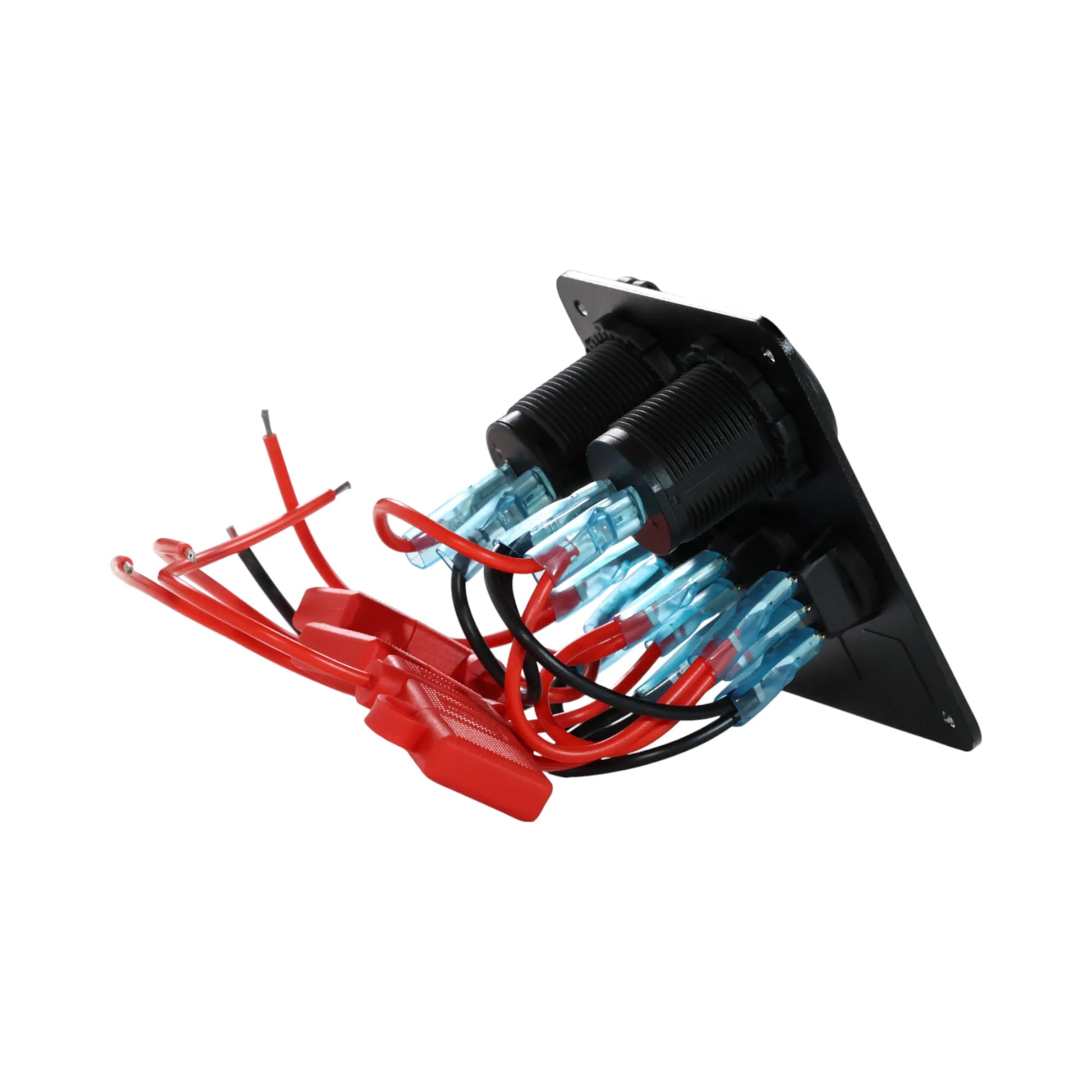 campervan switch panel with 3 switches dual usb a and 12v socket