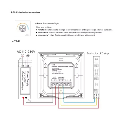 sleek t2k white dimmer displayed simply