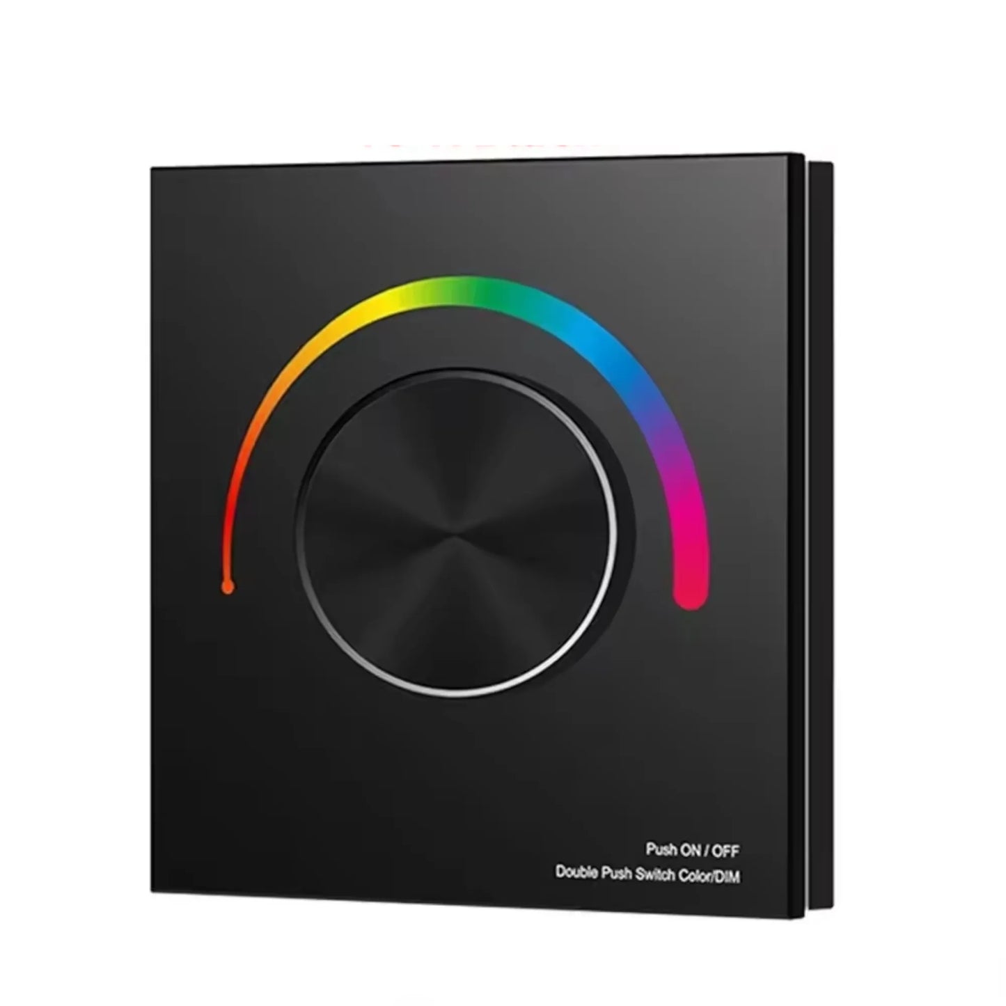 t3k black glass dimmer panel in neutral view