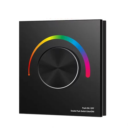 t3k black glass dimmer panel in neutral view