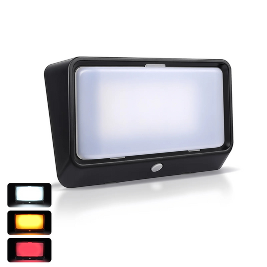 black tri colour caravan porch light in simple product view