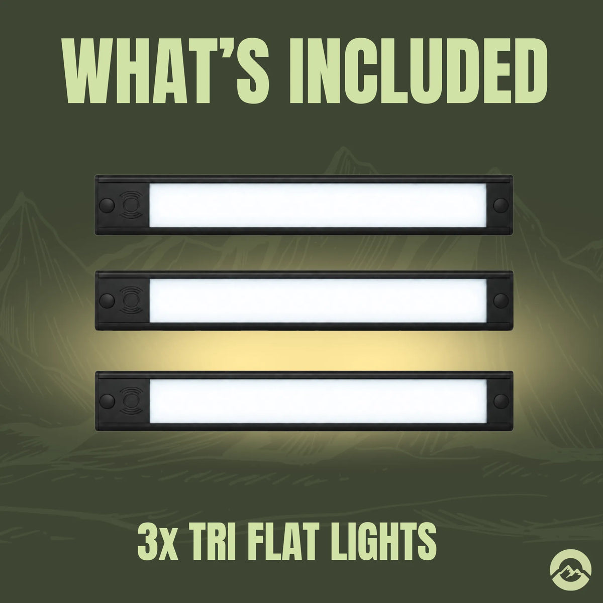 Three 26cm Treklo touring vehicle LED lights for practical lighting across larger interior spaces