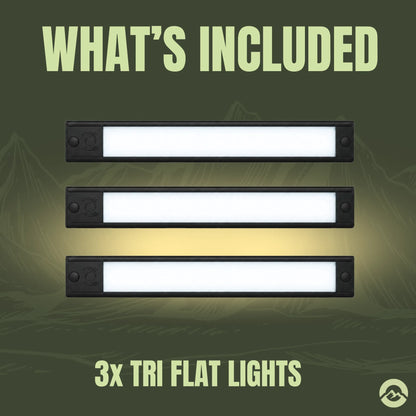 Three 26cm Treklo touring vehicle LED lights for practical lighting across larger interior spaces