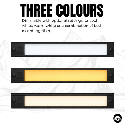 Three 40cm Treklo touring vehicle interior lights for broad lighting coverage while travelling