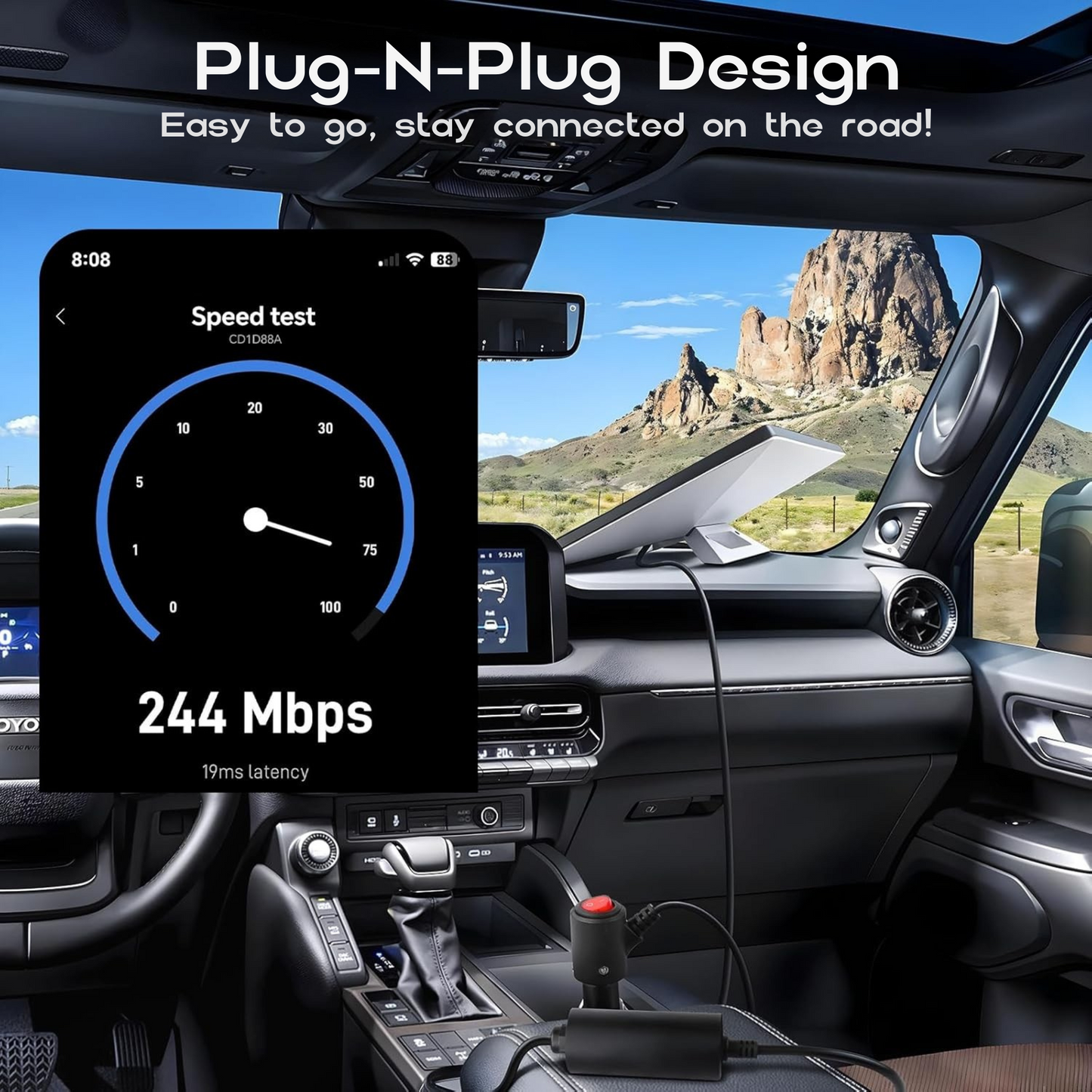 Plug and play Starlink Mini power cable for caravans RVs and campervans