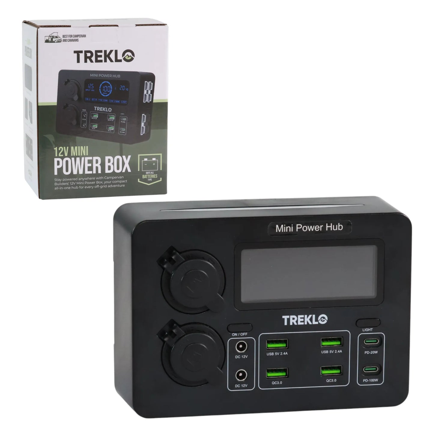 treklo 12v mini power box for campervan electrical systems