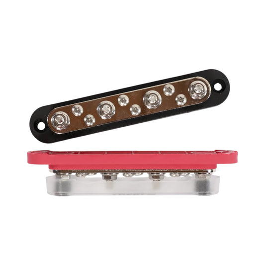 treklo 150a 4x m6 post busbar with 6 m4 bolts and cover