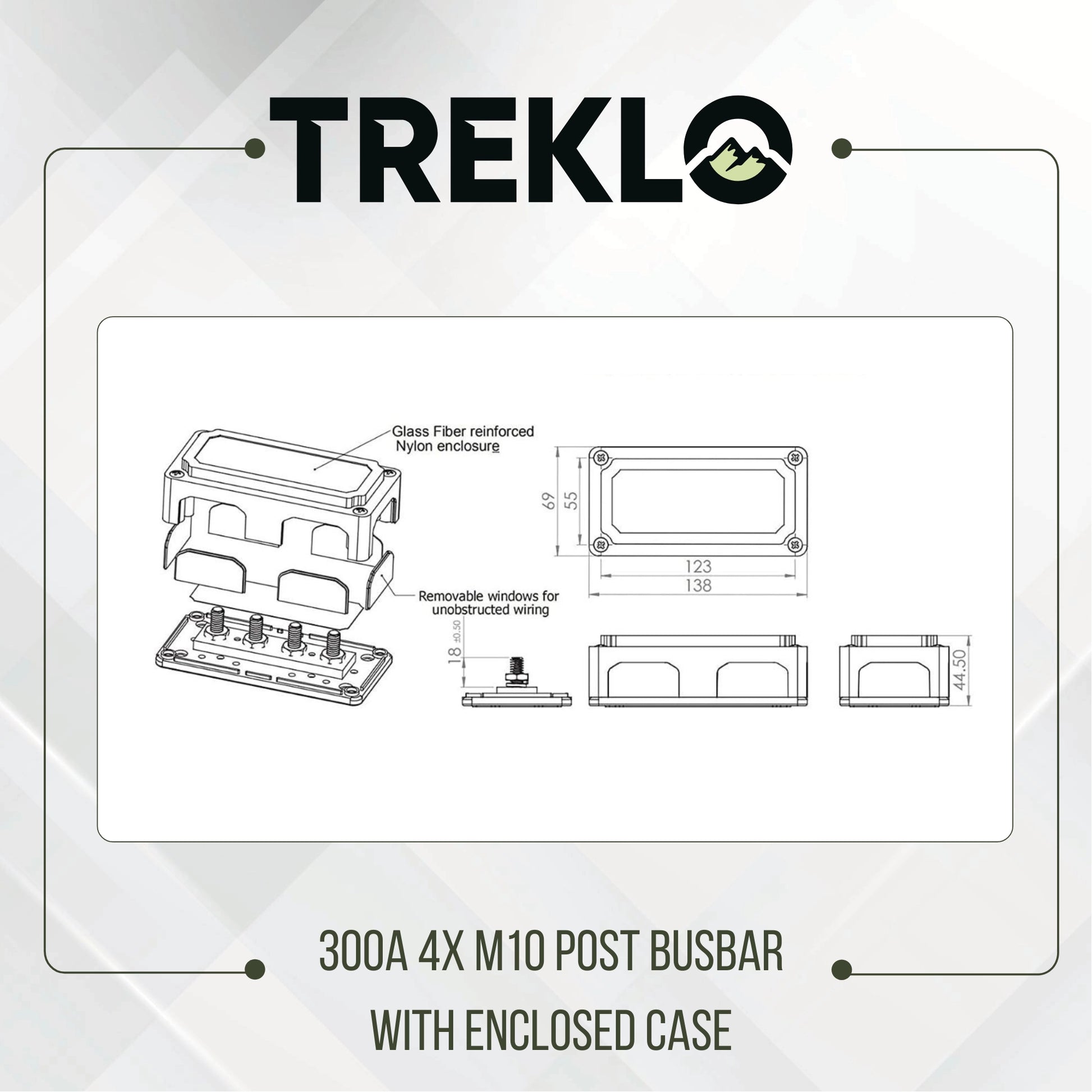 treklo 300a m10 four post enclosed busbar for marine applications