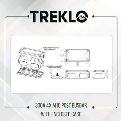 treklo 300a m10 four post enclosed busbar for marine applications