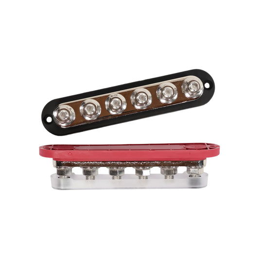 treklo 300a 6x m10 post busbar with protective cover
