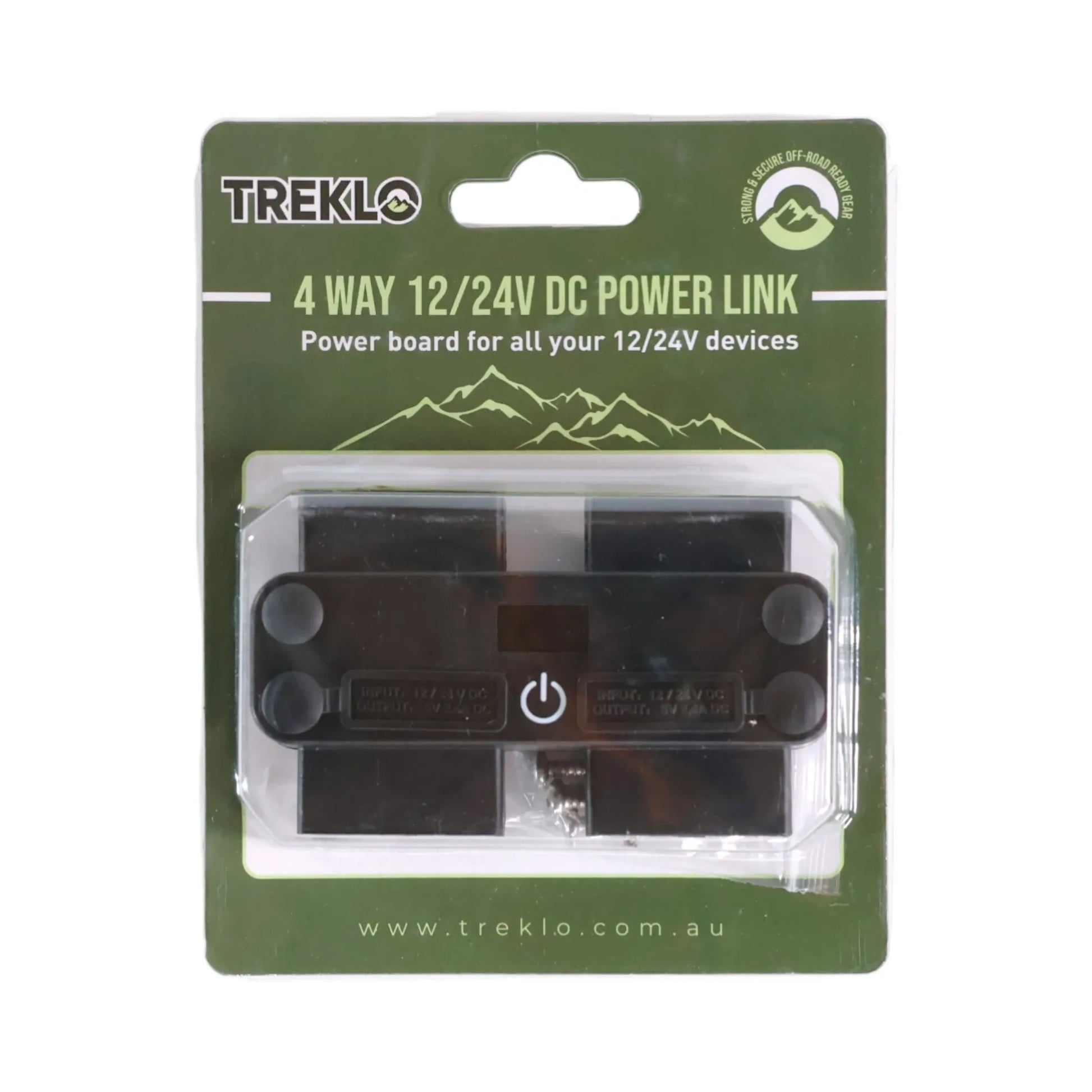 Treklo Anderson style power adaptor with USB outlets and switch for caravan, rv, and campervan power systems