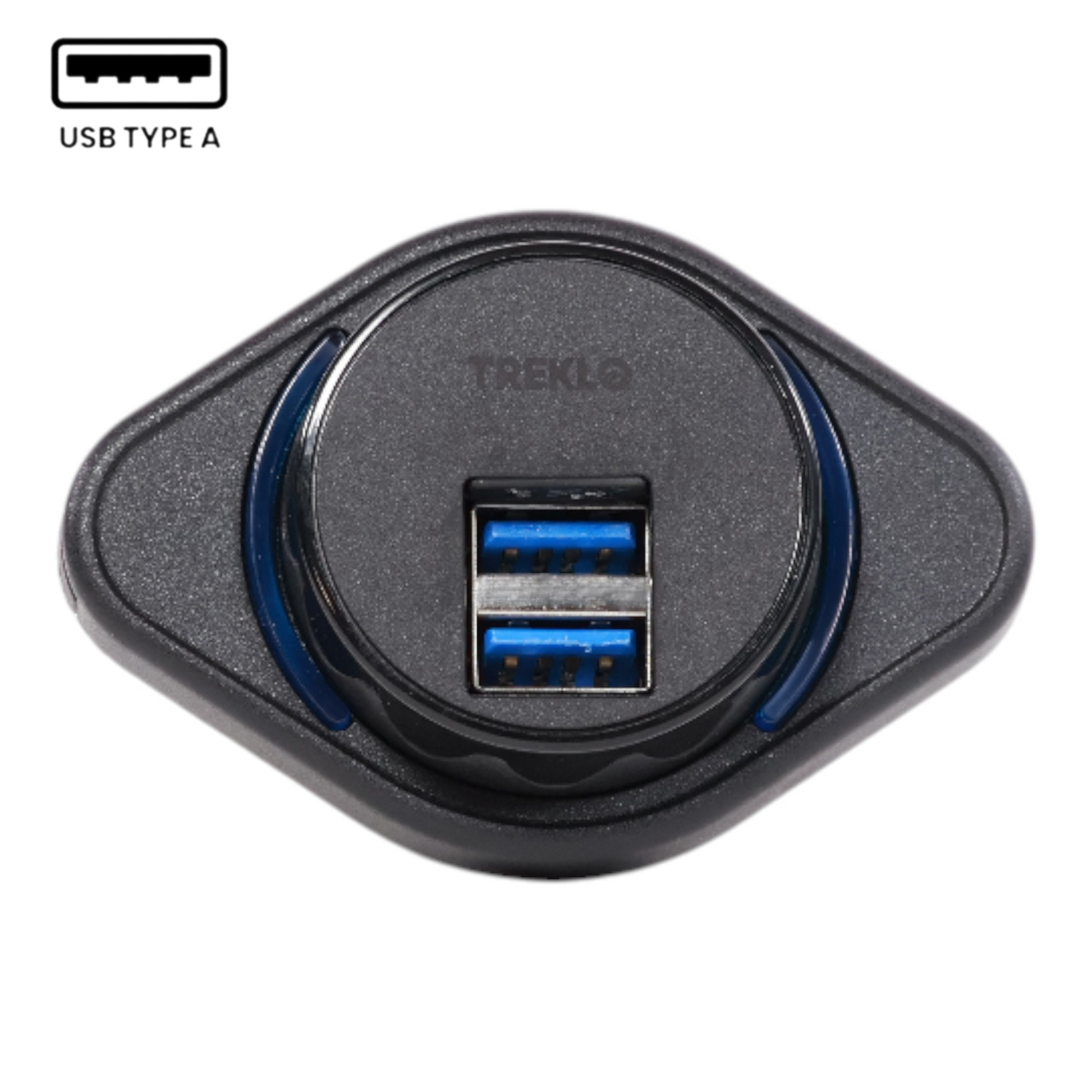 dual usb a surface mount charging socket for campervans