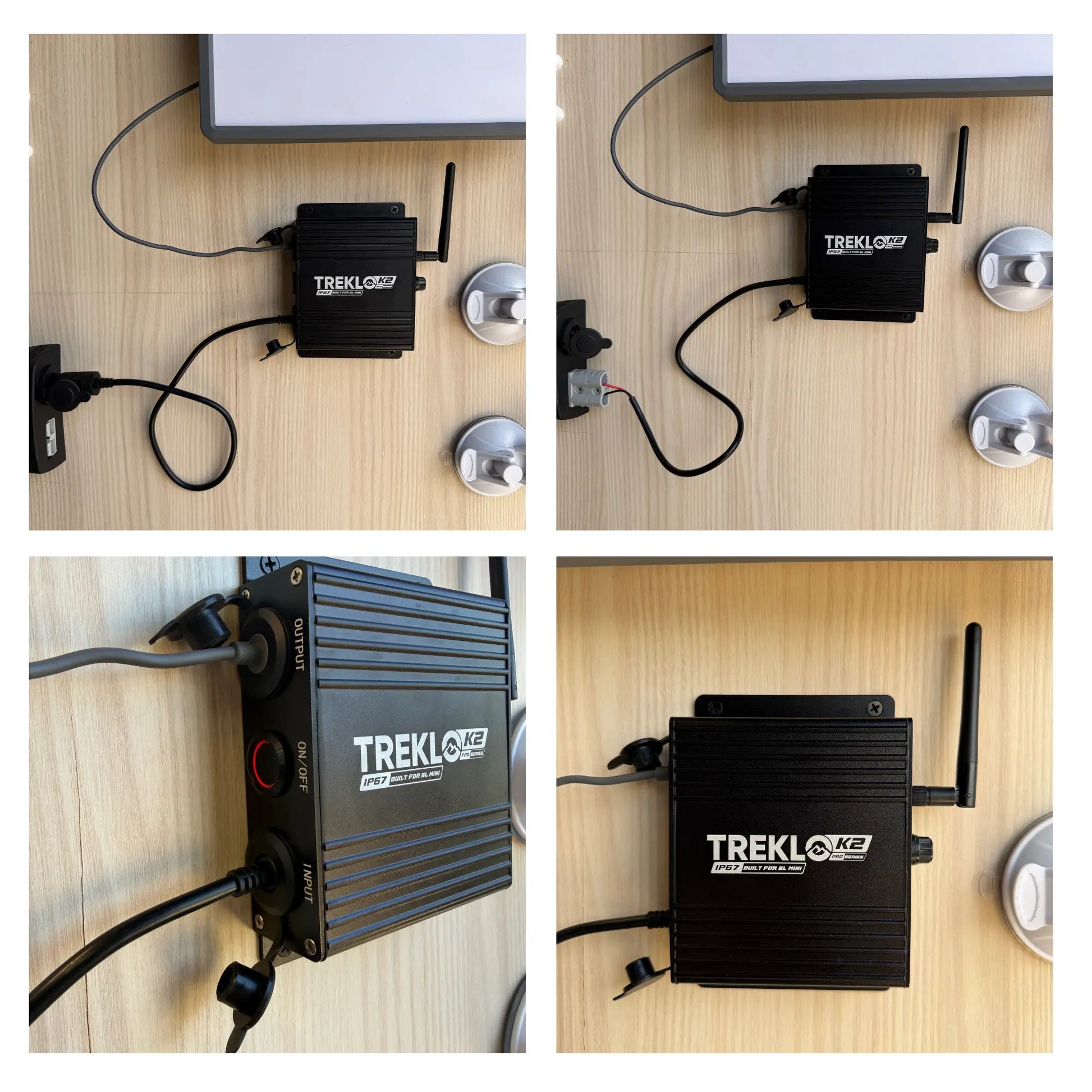 TREKLO K2 Pro Starlink Mini power supply installed in a campervan setup