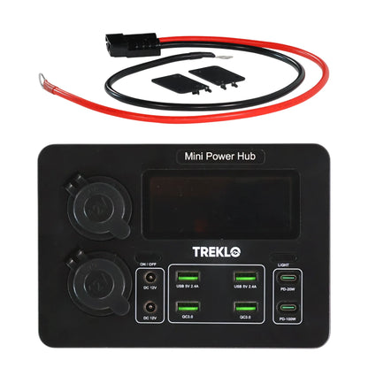 treklo 12v mini power box for off grid travel and camping