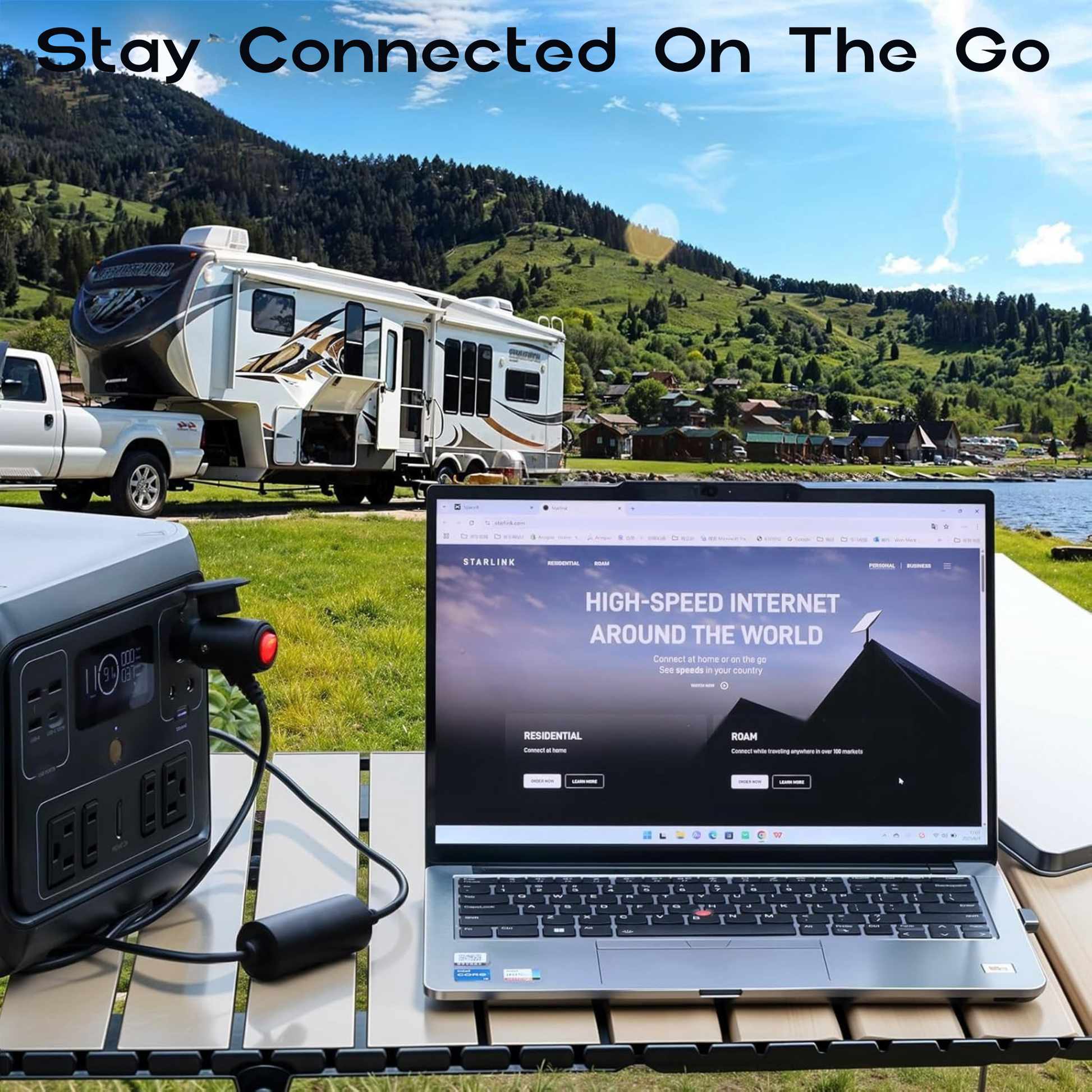 IP67 waterproof 12v power kit for Starlink Mini off grid installations