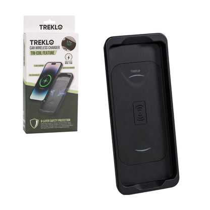 Treklo 15W wireless charger pad with matte finish for vehicle installations