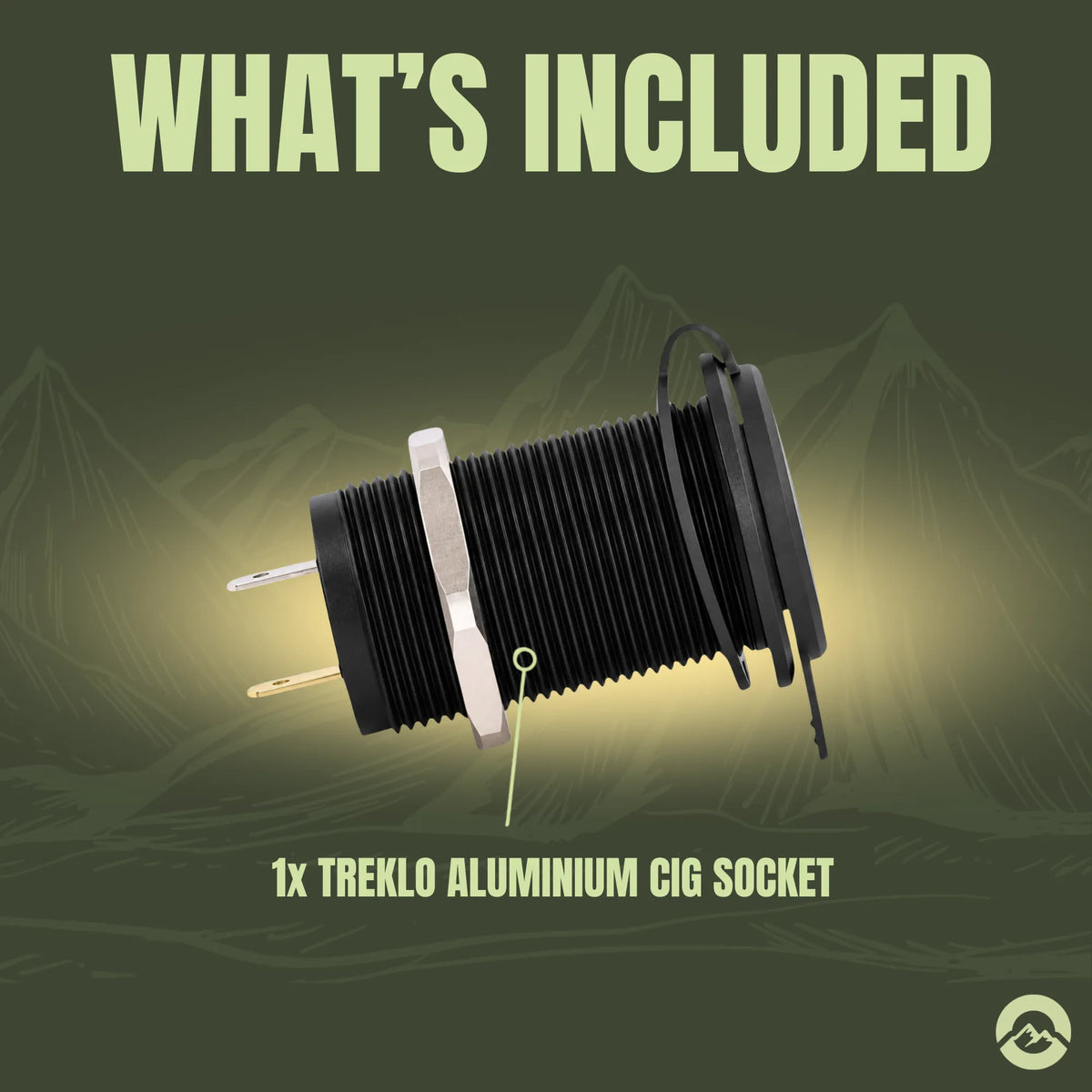 Treklo aluminium 12v 24v vehicle power socket for compatible DC powered accessories
