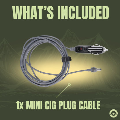 Treklo campervan Starlink Mini power lead for simple connection to a cigarette lighter socket
