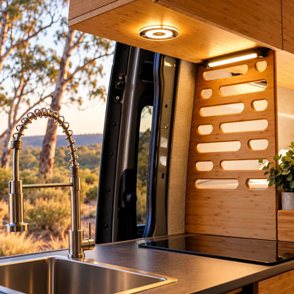 Treklo campervan warm white LED ceiling light set for clean and practical overhead installation