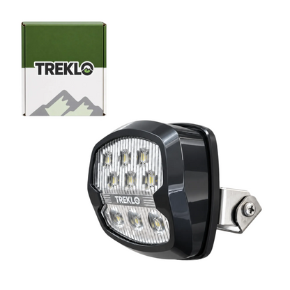 Treklo caravan outdoor utility light measuring 80mm for compact exterior lighting installations