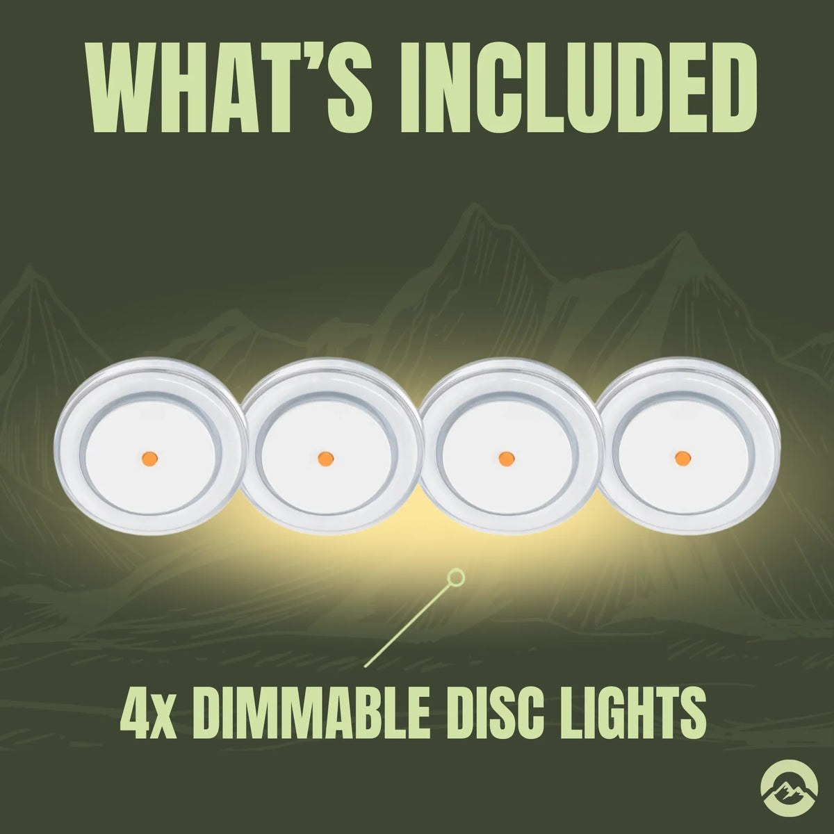 Treklo compact caravan LED disc light kit for space conscious interior ceiling installations