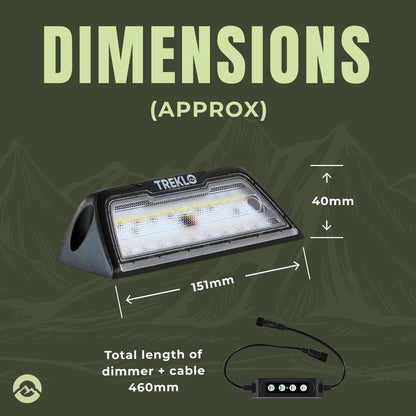 Treklo heavy duty 4WD canopy area light for camping, touring, and outdoor workspaces