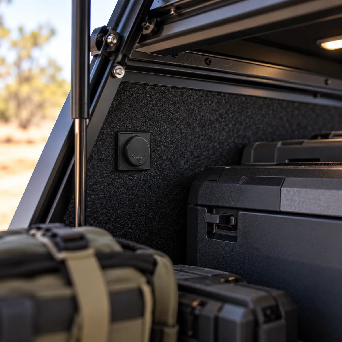 Black Treklo high power caravan USB C socket for modern touring and mobile living fitouts