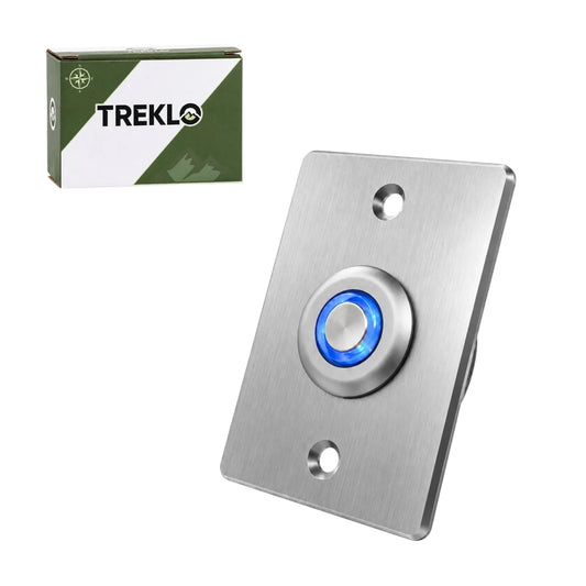 Treklo silver aluminium LED dimmer switch for adjustable caravan and campervan interior lighting