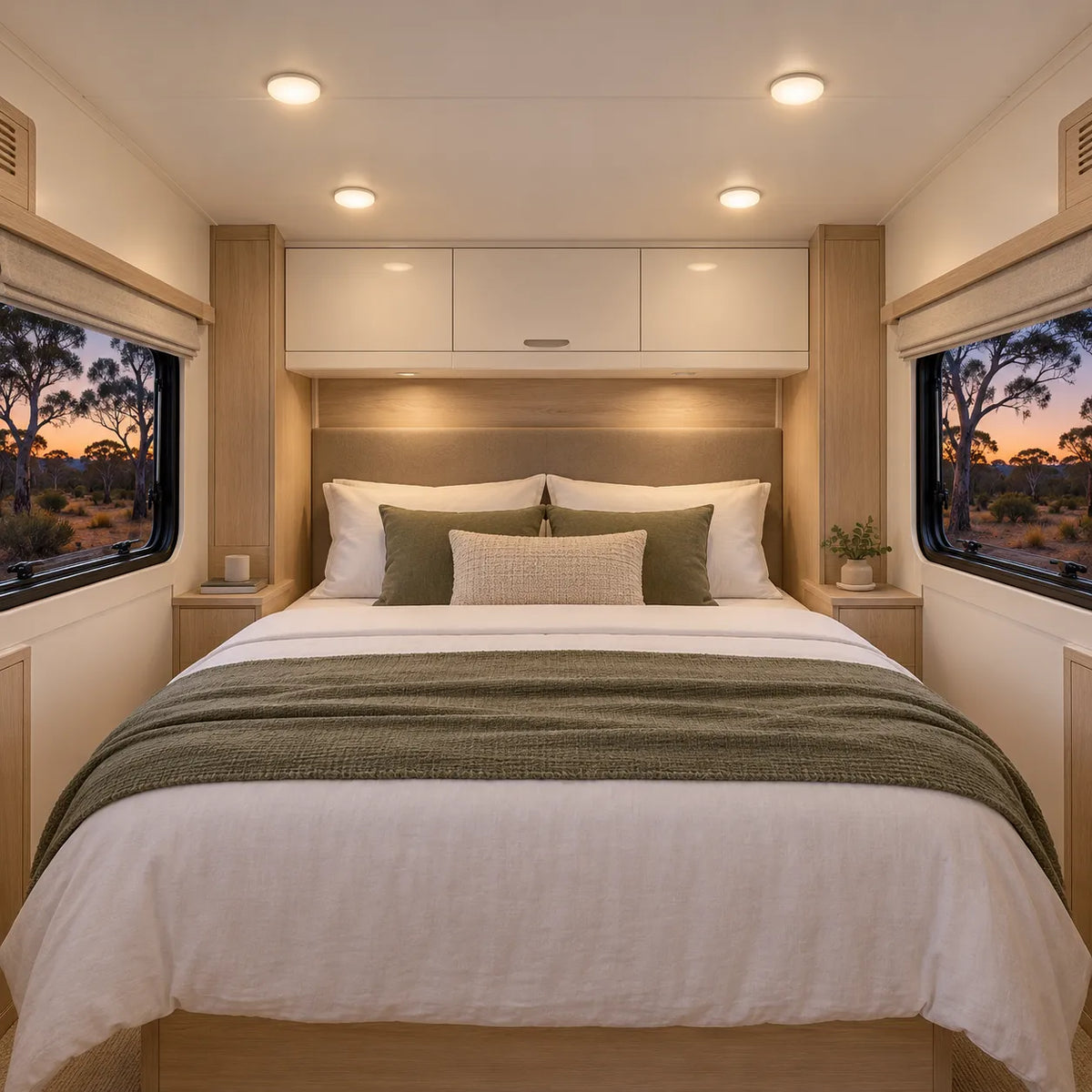 Warm white Treklo RV LED dome lamps in a twin pack for practical interior ceiling lighting