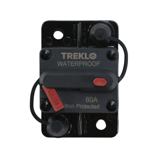 Treklo Premium Rated 80A circuit breaker for reliable 12v circuit protection